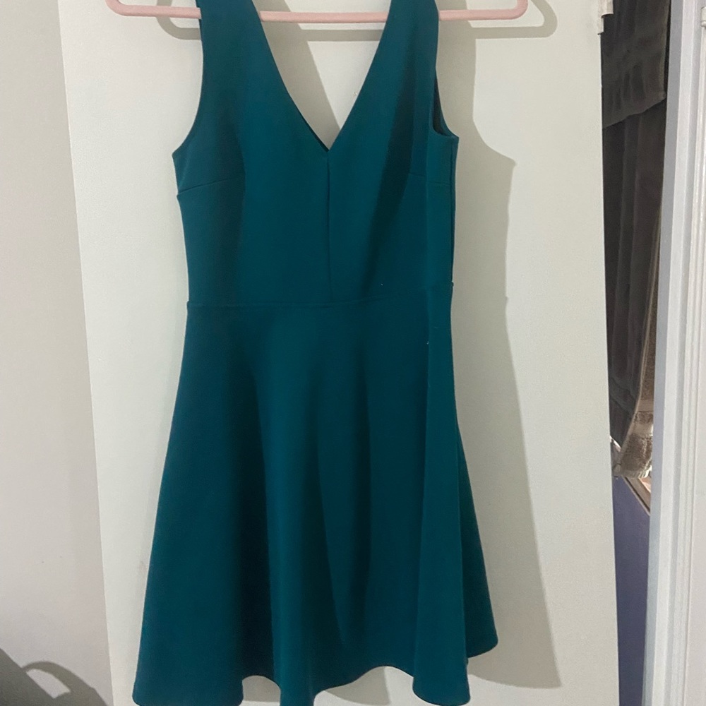 Teal mid thigh flowy dress